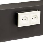 Caja fuerte camuflada Arregui, negra con 2 enchufes de color blanco simulados