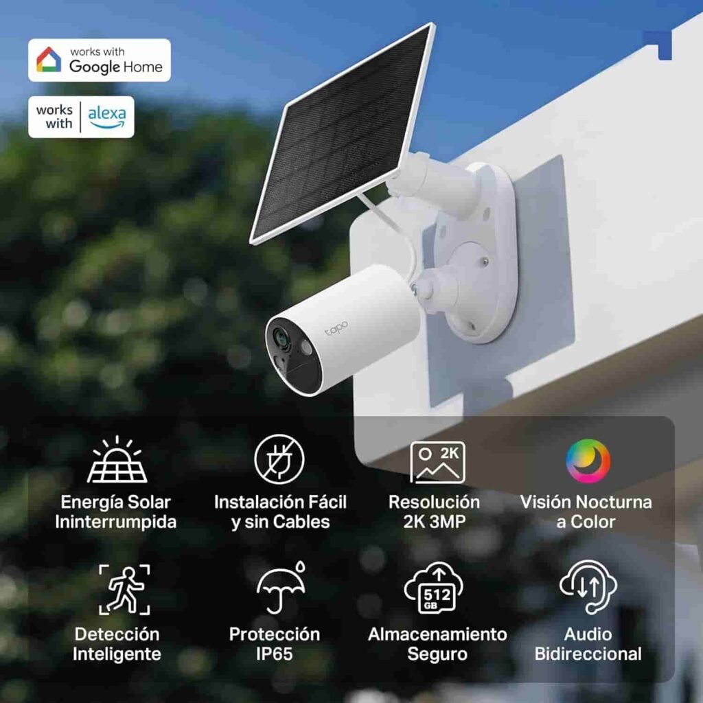 Características de la Cámara de Seguridad Tapo C410 solar