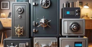 Diferentes tipos y tamaños de cajas fuertes de seguridad