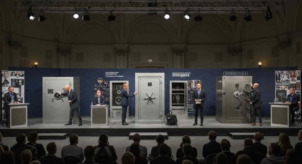 Un-jurado-eligiendo-la-mejor-caja-fuerte-del-momento