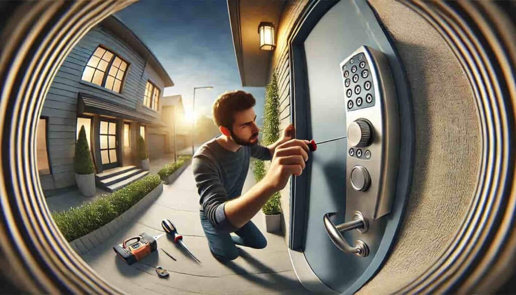 Instalar-cerradura- eléctrica-puerta-exterior