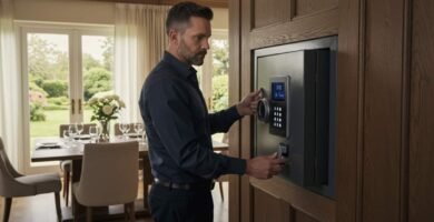 Persona-averiguando-como-cambiar-la-contraseña-de-una-caja-fuerte