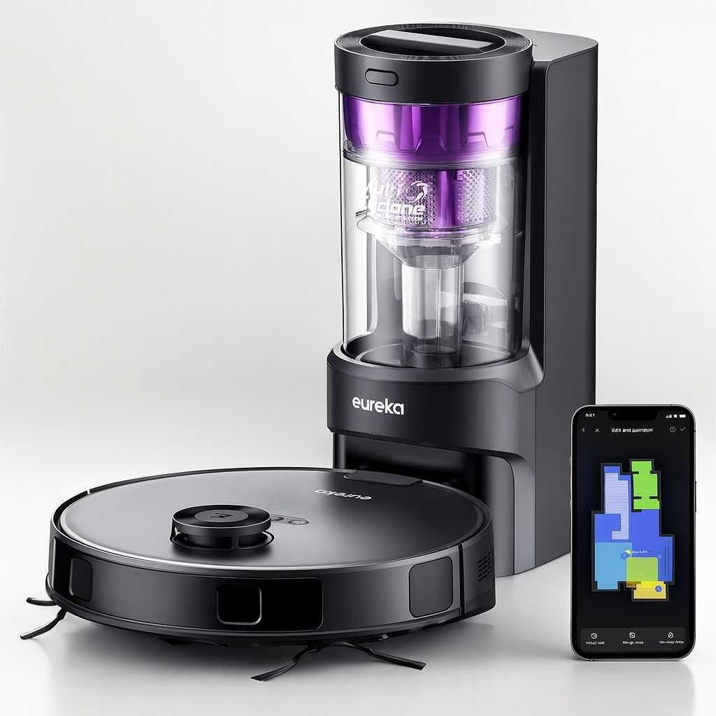 Robot aspirador de la marca Eureka