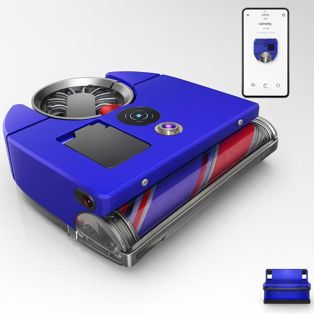 Robot aspirador Dyson en color azul