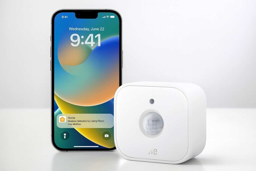 Sensor de movimiento de la marca Eve