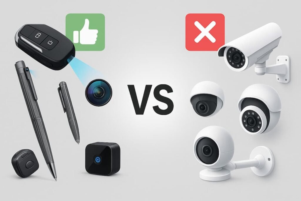 Ventajas y desventejas de las camaras espias vs camaras de vigilancia